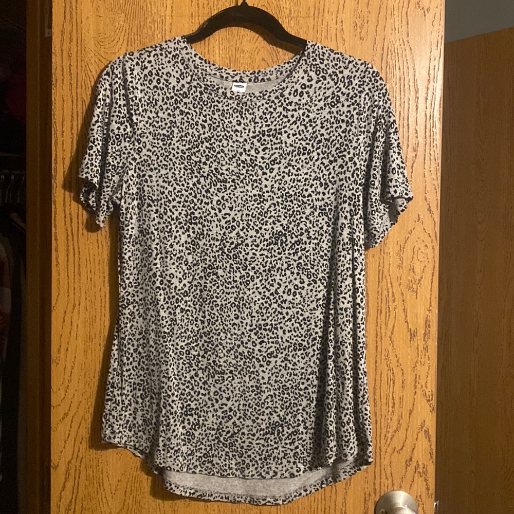 Leopard gray T-shirt dressy